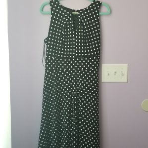 Liz Claiborne B/W polka dot dress